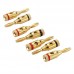 20 PCS 4mm Gold  Plated Banana Head Audio Plug Socket Speaker Cable Connector